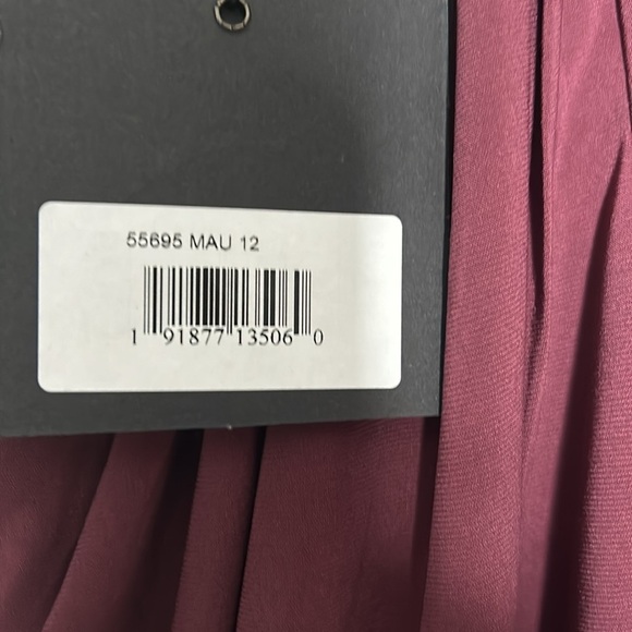 MAC DUGGAL 55695 NWT Draped Bateau Long Sleeve Trumpet Gown in mauve - Picture 8 of 8